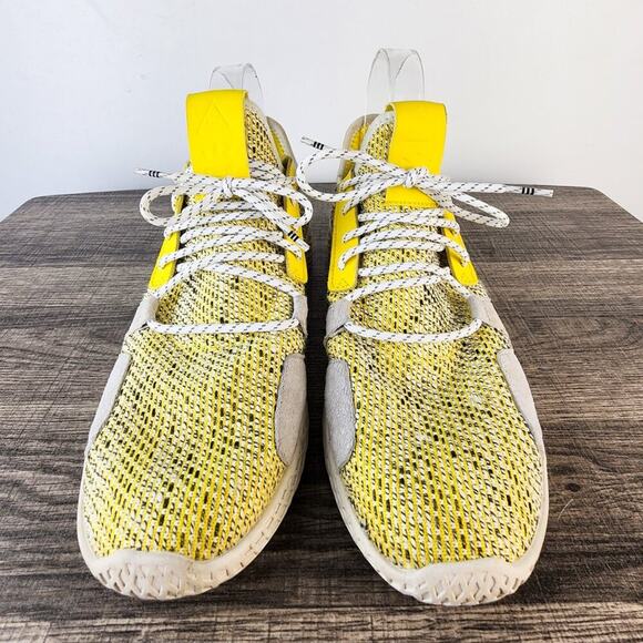 Adidas x Pharrell Williams Collab HuV2 Yellow Sneakers Size 8 Casual Athletic - Picture 7 of 7